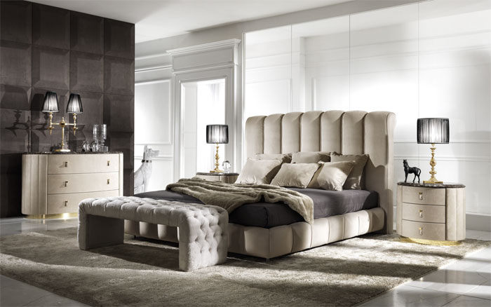 Кровать с мягким изголовьем модель Byron, DV HOME COLLECTION, Италия