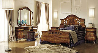  SIGNORINI COCO (Италия) Мебель для спальни коллекция Monreale кровать, туалетный столик. 