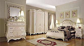 SIGNORINI COCO (Италия) Мебель для спальни коллекция Monreale Loccato кровать,шкаф. 