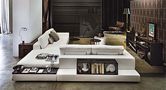  ARKETIPO (Италия) Большой угловой диван, белый, коллекция EMOTIONS, мод.PLAT 