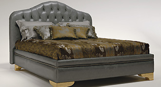  BRUNO ZAMPA (Италия) Мебель для спальни, кровать с мягким изголовьем мод. Robin 