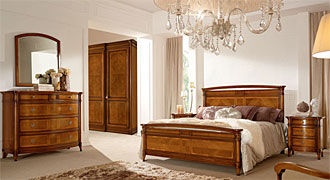  SIGNORINI COCO (Италия) Мебель для спальни кровать, комод, шкаф (дерево), коллекция CARLOTTA 