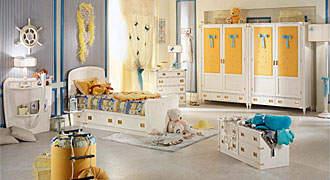  CAROTI (Италия) Итальянская детская комната для мальчика, ком.840\В: кровать, шкафы 
