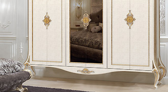  TURRI (Италия) Коллекция  BAROGUE, шкаф белый платяной классика 