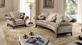  GOLD CONFORT (Италия) Мягкая мебель, диван модель GRACE, кресло, журнальный столик 