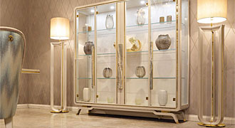  REDECO (Италия) Коллекция UNIQUE , витрина для гостиной 3002 