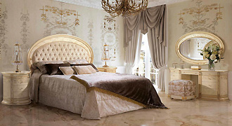  VICENTE ZARAGOZA (Испания) Коллекция  HERMITAGE , мод. 25, спальня белая классика, кровать 