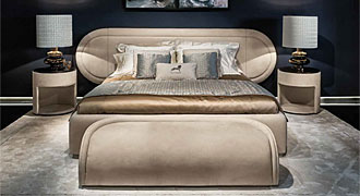  SMANIA (Италия) Кровать в современном стиле, коллекция SALONE DEL MOBILE 2017 