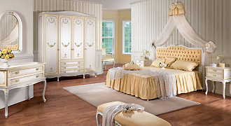  PELLEGATTA (Италия) Спальня белая, модель GIADA, кровать, шкаф платяной, комод 
